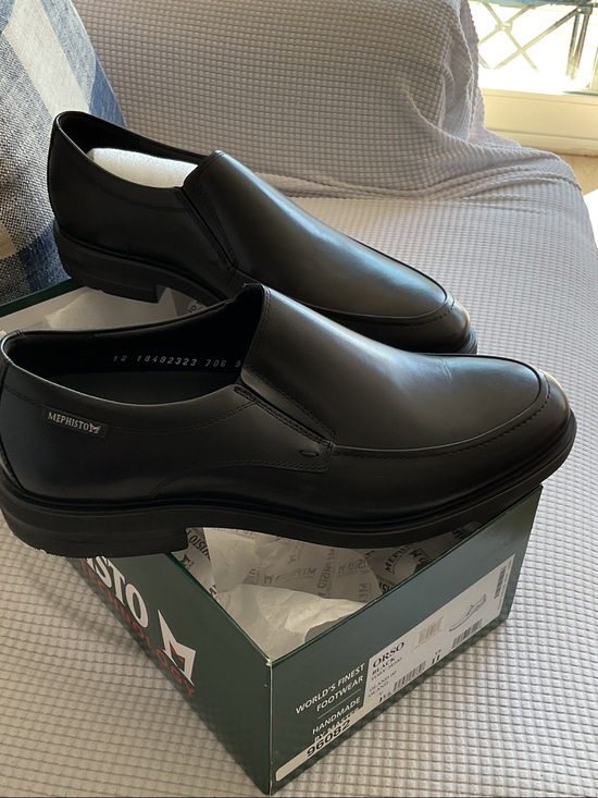 Mephisto Men’s Black Leather Slip-On Loafers main image 4